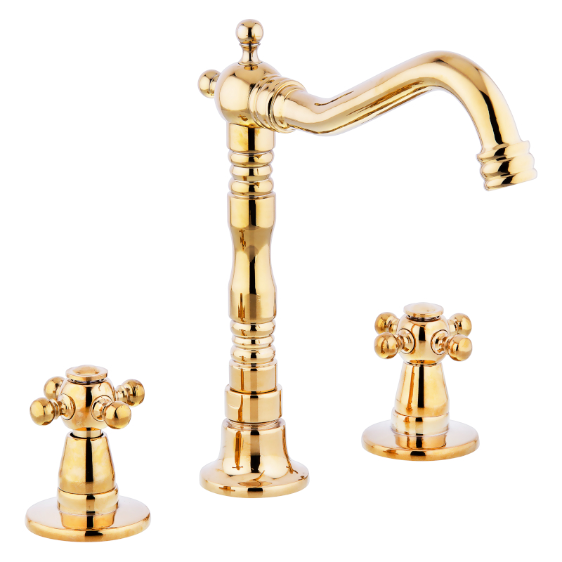 LPD Koç 3 Delikli Lavabo Bataryası Gold LPD Koç 3 Delikli Lavabo Bataryası Gold