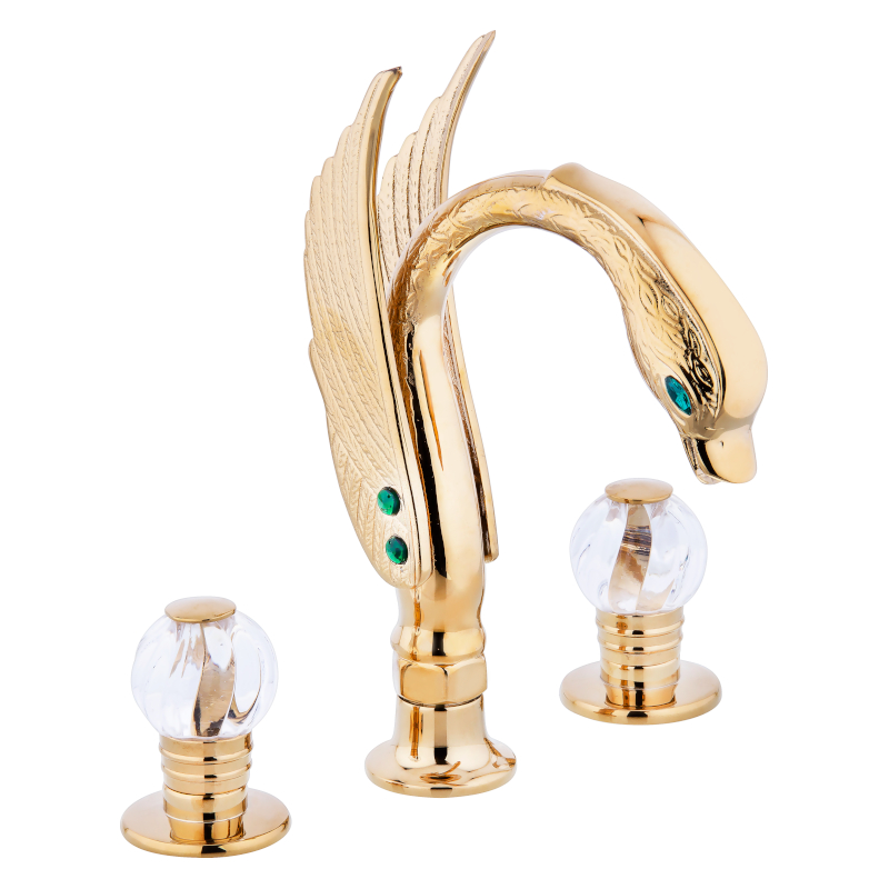 LPD Ördek 3 Delikli Lavabo Bataryası Gold LPD Ördek 3 Delikli Lavabo Bataryası Gold