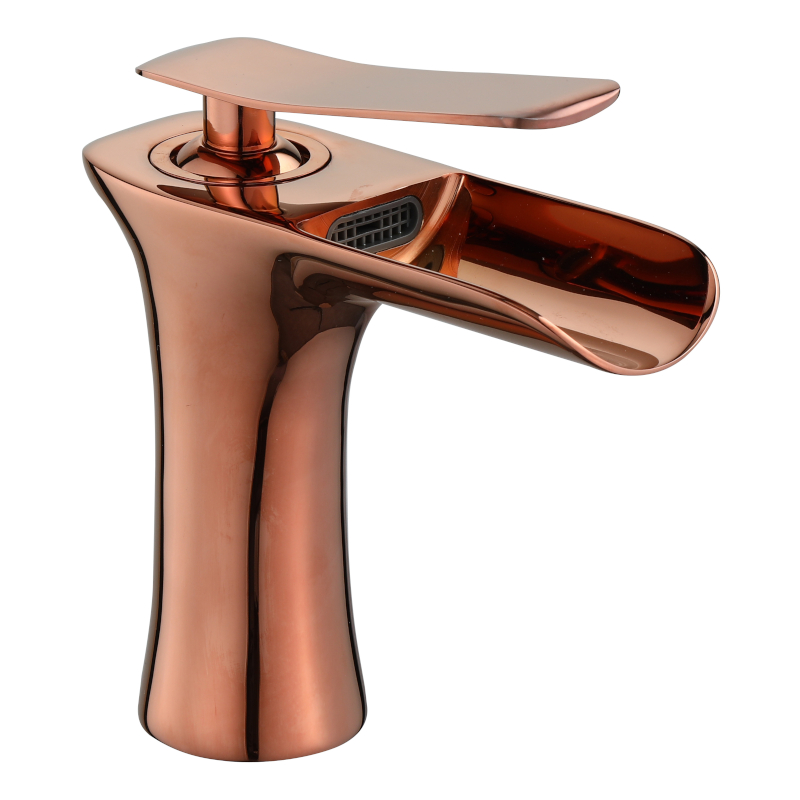 LPD Şelale Lavabo Bataryası PVD Rose (Kısa) LPD Şelale Lavabo Bataryası PVD Rose (Kısa)